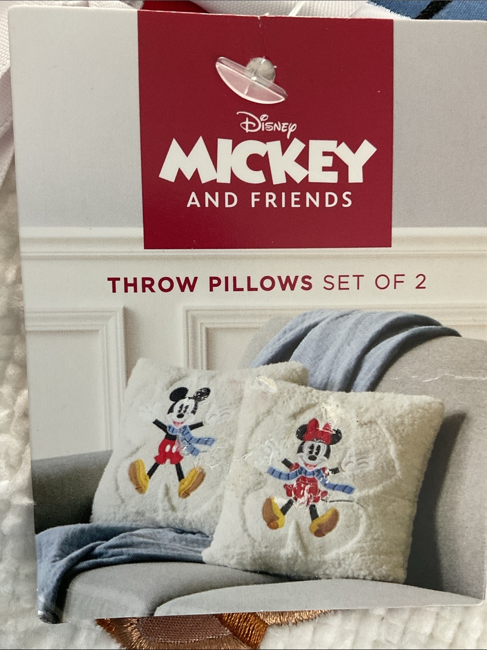 ⛄️ Disney Throw pillows set of two. Mickey and Minnie. New!